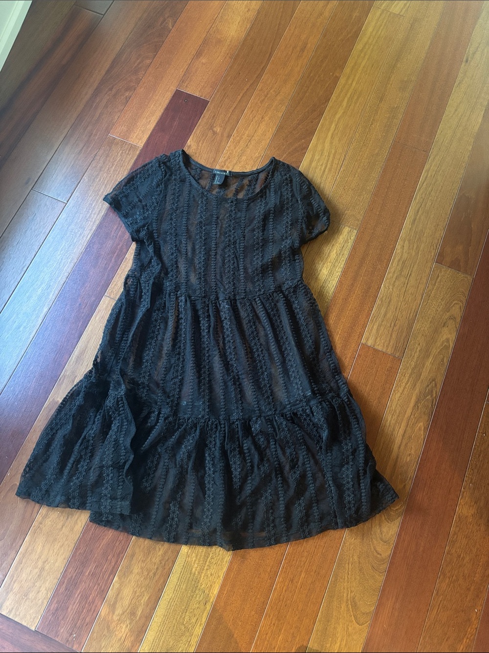 Women’s' Black Lace Tiered Dress